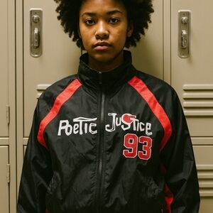 Chemistry Black Jacket with Red Detail